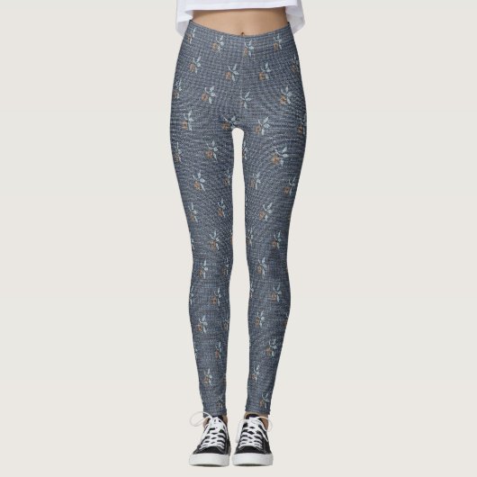 strukturierte graue Leggings (Vorderseite)