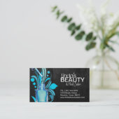 STRUKTURIERTE NAGEL-SALON-VISITENKARTE TERMINKARTE (Stehend Vorderseite)