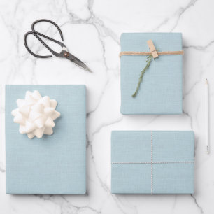 Strukturierte Pastellblau Geschenkpapier Set