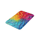 Strukturierte Regenbogen-Swirbel-Kunst Badematte (Schrägansicht)
