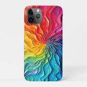 Strukturierte Regenbogen-Swirlarbeit Case-Mate iPhone Hülle (Rückseite)