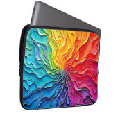 Strukturierte Regenbogen-Swirlarte Laptopschutzhülle (Vorne Rechts)