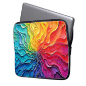 Strukturierte Regenbogen-Swirlarte Laptopschutzhülle (Vorderseite Links)