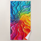 Strukturierte Regenbogen-Swirlarte Strandtuch (Vorderseite)
