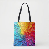 Strukturierte Regenbogen-Swirlarte Tasche (Vorderseite)