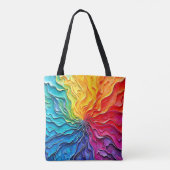 Strukturierte Regenbogen-Swirlarte Tasche (Rückseite)