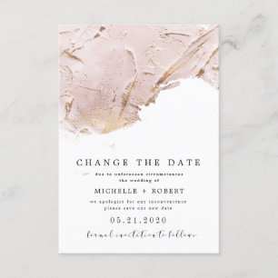 strukturierte Rose Gold Foto ändern Datum Einladung