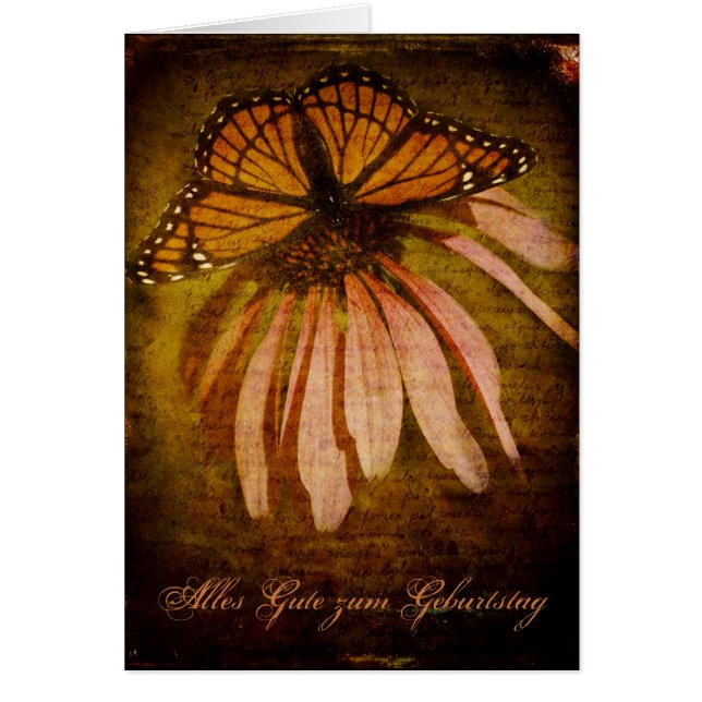 Strukturierte Schmetterling Alles Gute zum (Vorne)