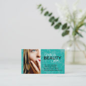 STRUKTURIERTE SCHÖNHEITS-SALON-VISITENKARTE TERMINKARTE (Stehend Vorderseite)