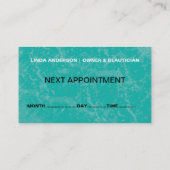 STRUKTURIERTE SCHÖNHEITS-SALON-VISITENKARTE TERMINKARTE (Rückseite)