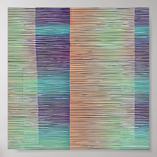 Strukturierte Streifen in gedämpften Tönen  Poster