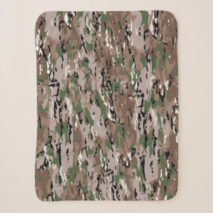 Strukturierte Tarnung Hund im Army-Look Sherpadecke