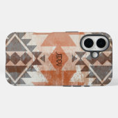 Strukturierte Terrakotta-Braun Case-Mate iPhone Hülle (Rückseite (Horizontal))