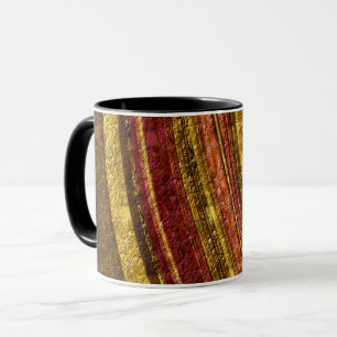 Strukturierte Wellen abstraktes Dekor goldene Foli Tasse