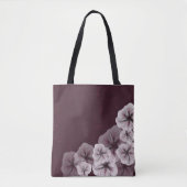 Strukturierter Burgunder mit Blumen Tasche (Vorderseite)