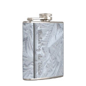 Strukturierter Glas-VATER der BRAUT Flachmann (Rechts)