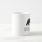 Strukturierter grauer Bär Kaffeetasse (Mittel)