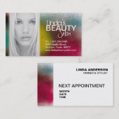 STRUKTURIERTER HAAR-SALON UND TERMINKARTE (Vorne/Hinten)