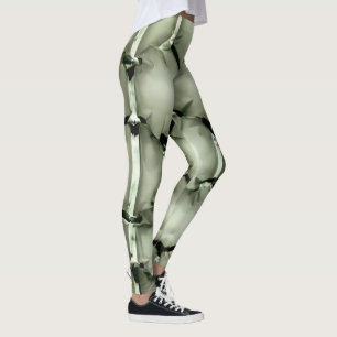 Strukturierter Hintergrund der sechseckigen grüne Leggings