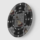Strukturierter hoher Heels Große Wanduhr (Winkel)