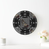Strukturierter hoher Heels Große Wanduhr (Zuhause)