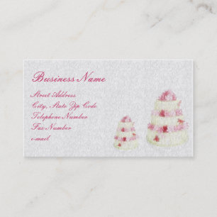 Strukturierter Kuchen mit rosa Text-Visitenkarte Visitenkarte