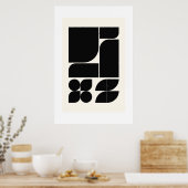 Strukturierter Rhythmus : Geometrische Wandkunst a Poster (Küche)