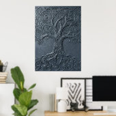 Strukturiertes Baum-des-Lebens-Design Poster (Heimbüro)