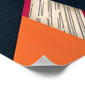 Strukturiertes Chaos: Abstrakter Farbblock Poster (Ecke)