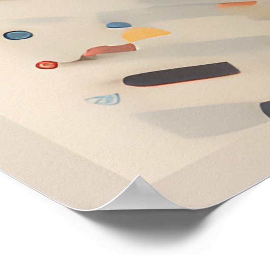 Strukturiertes Chaos: Harmonie in Abstrakter Form Poster (Ecke)