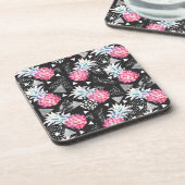 Strukturiertes Dreieck-Ananas-Muster Getränkeuntersetzer (Linke Seite)