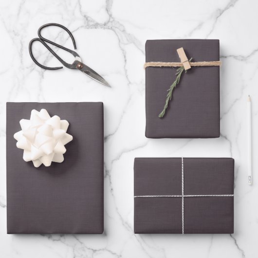 Strukturiertes Dunkelbraun Geschenkpapier Set (Vorderseite)