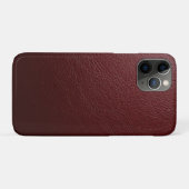 Strukturiertes dunkelrotes Leder Case-Mate iPhone Hülle (Rückseite (Horizontal))