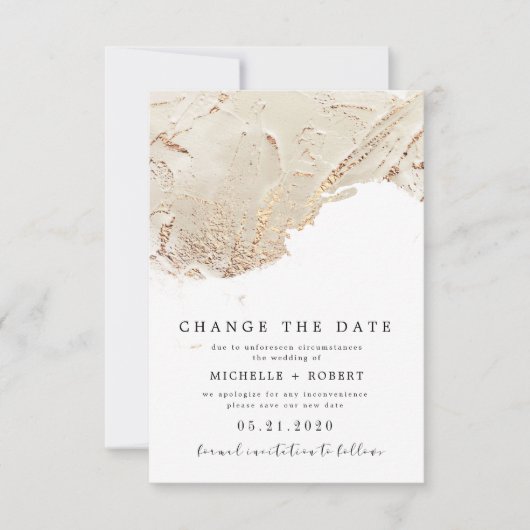 strukturiertes Foto ändern das Datum Einladung (Vorderseite)