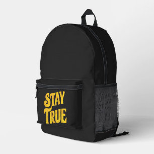 Strukturiertes Gold-Stay-True-Design Bedruckter Rucksack