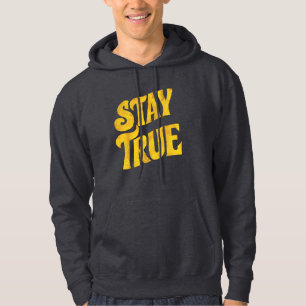 Strukturiertes Gold-Stay-True-Design Hoodie