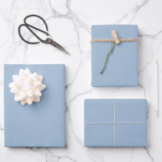 Strukturiertes Hellblau Geschenkpapier Set (Vorderseite)