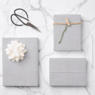 Strukturiertes Hellgrau Geschenkpapier Set