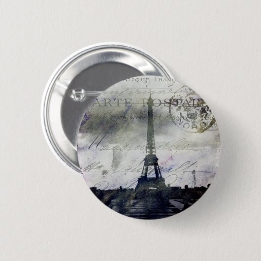 Strukturiertes Paris im Lavendel Button (Vorne & Hinten)