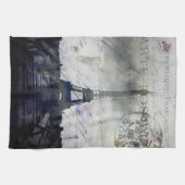 Strukturiertes Paris im Lavendel Geschirrtuch (Horizontal)