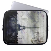 Strukturiertes Paris in der Lavendel-Laptop-Tasche Laptopschutzhülle (Vorderseite)