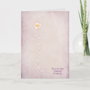 strukturiertes Rosa für Freund Danke Karte