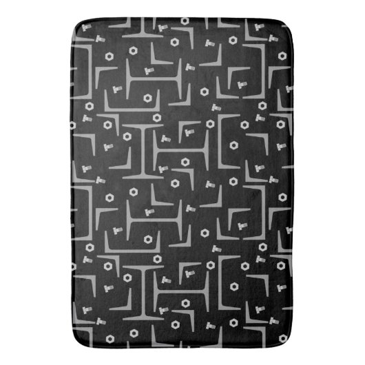 Strukturstahlmuster Badematte (Vorderseite Vertikal)