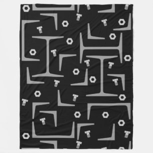 Strukturstahlmuster Fleecedecke