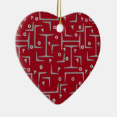 Strukturstahlmuster Keramik Ornament (Rechts)