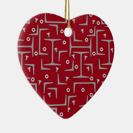 Strukturstahlmuster Keramik Ornament (Rechts)