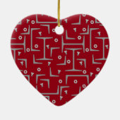 Strukturstahlmuster Keramik Ornament (Hinten)