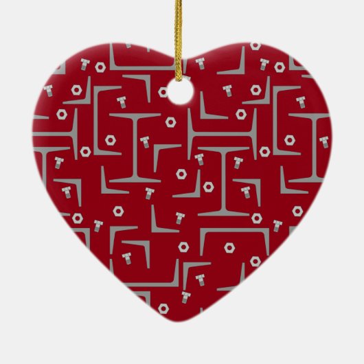 Strukturstahlmuster Keramik Ornament (Hinten)