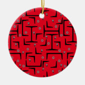 Strukturstahlmuster Keramik Ornament (Vorne)