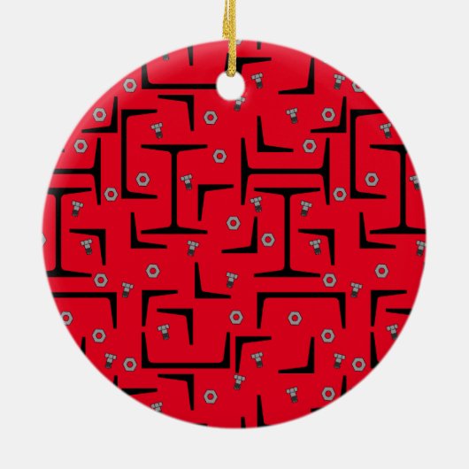 Strukturstahlmuster Keramik Ornament (Hinten)